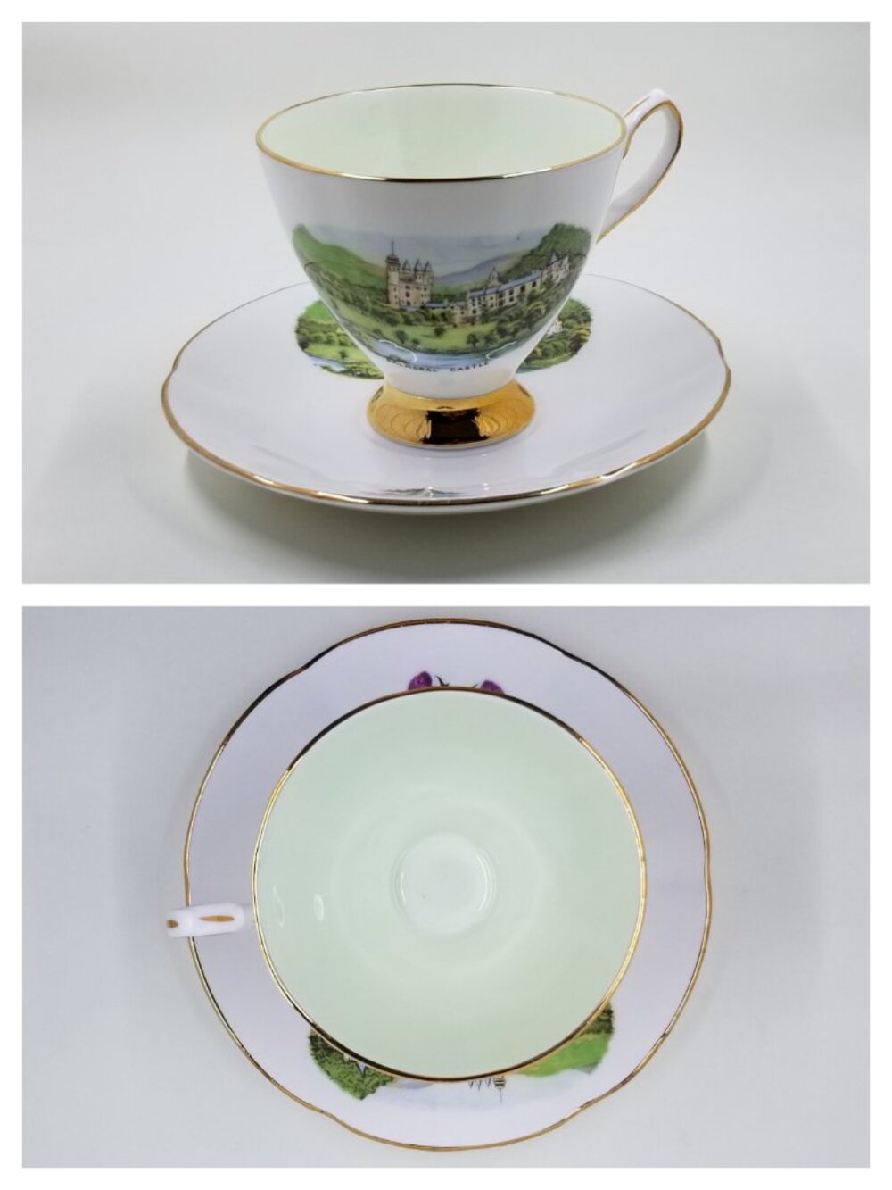 [CLARE] "Balmoral Castle" Fine Bone China Teacup (Stockwell, Glasgow)